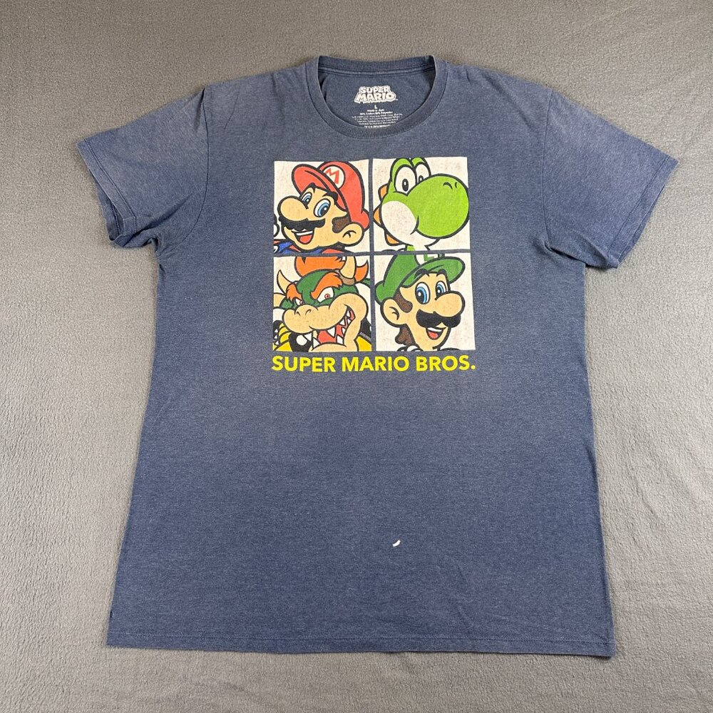 Super Mario Bros Graphic T-Shirt Mens Nintendo Mario Luigi Bowser Yoshi Tee